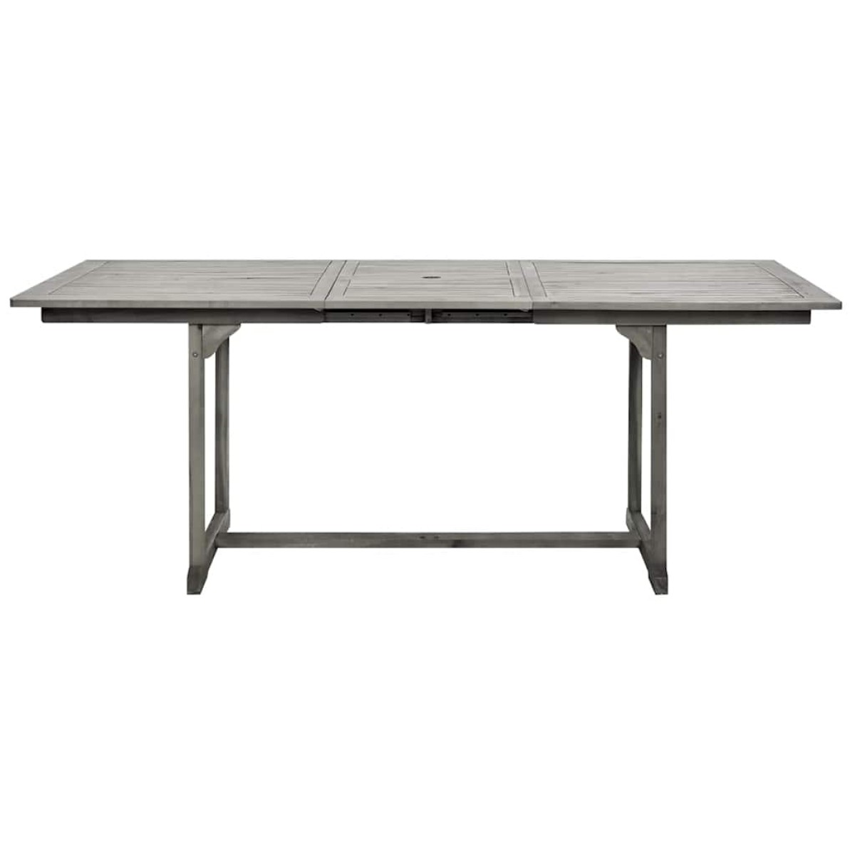 vidaXL Τραπεζαρία Κήπου (150-200) x 100 x 75 εκ από Μασίφ Ξύλο Ακακίας