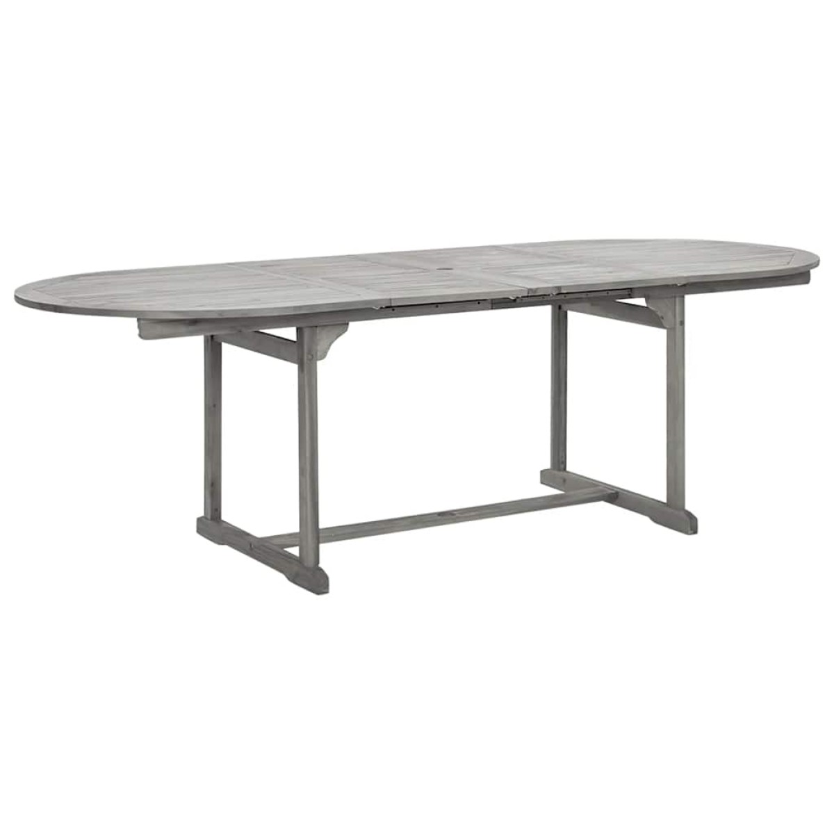 vidaXL Τραπεζαρία Κήπου (160-240) x 100 x 75 εκ από Μασίφ Ξύλο Ακακίας