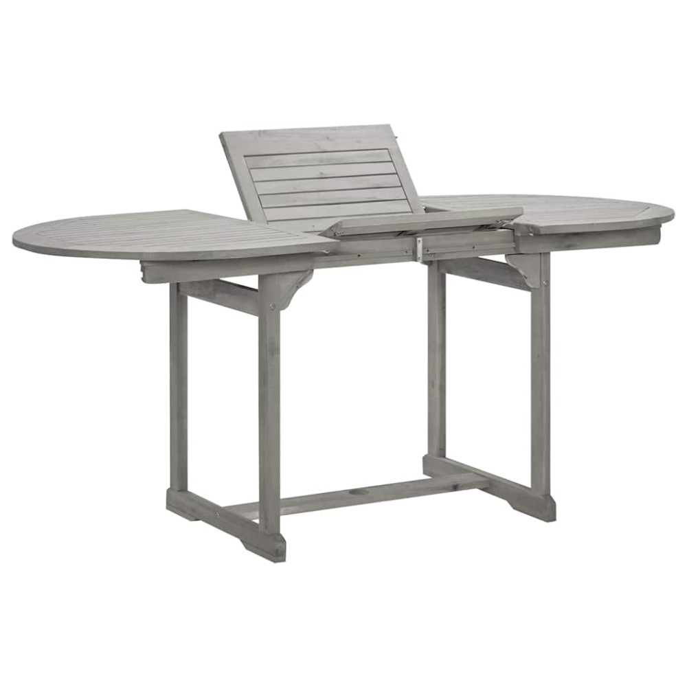 vidaXL Τραπεζαρία Κήπου (120-170) x 80 x 75 εκ. από Μασίφ Ξύλο Ακακίας