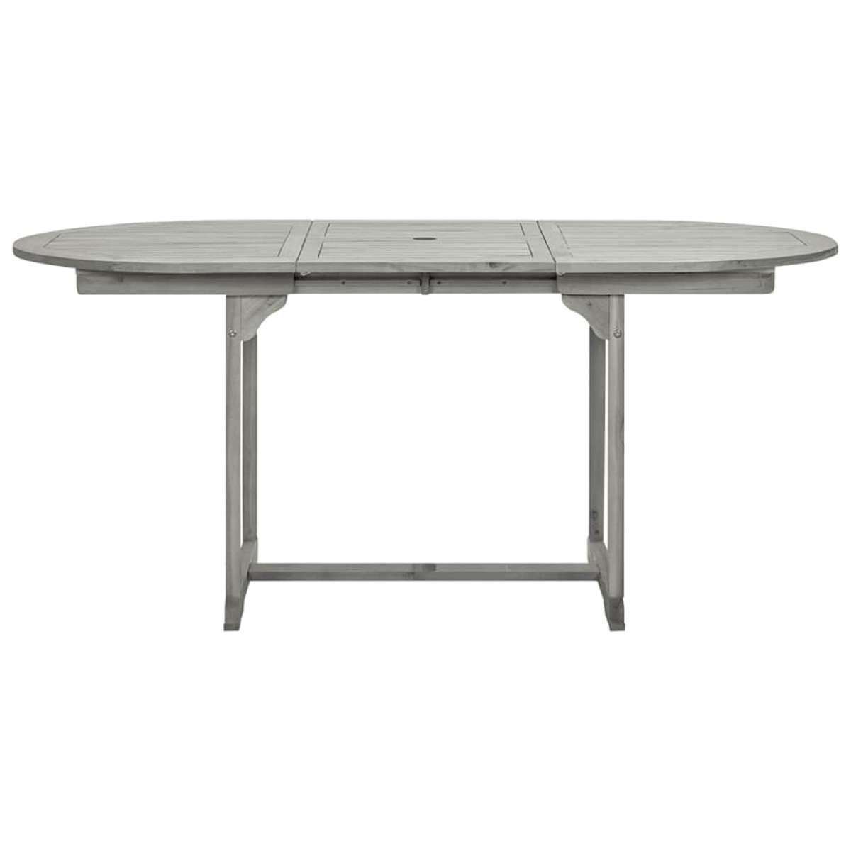 vidaXL Τραπεζαρία Κήπου (120-170) x 80 x 75 εκ. από Μασίφ Ξύλο Ακακίας