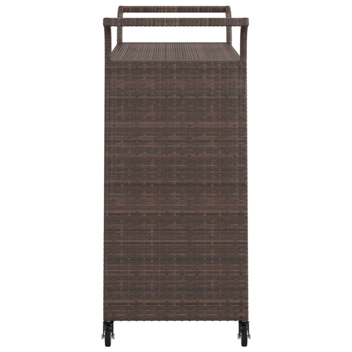 vidaXL Τρόλεϊ Μεταφοράς με Συρτάρι Καφέ 100x45x97 εκ. Συνθετικό Ρατάν