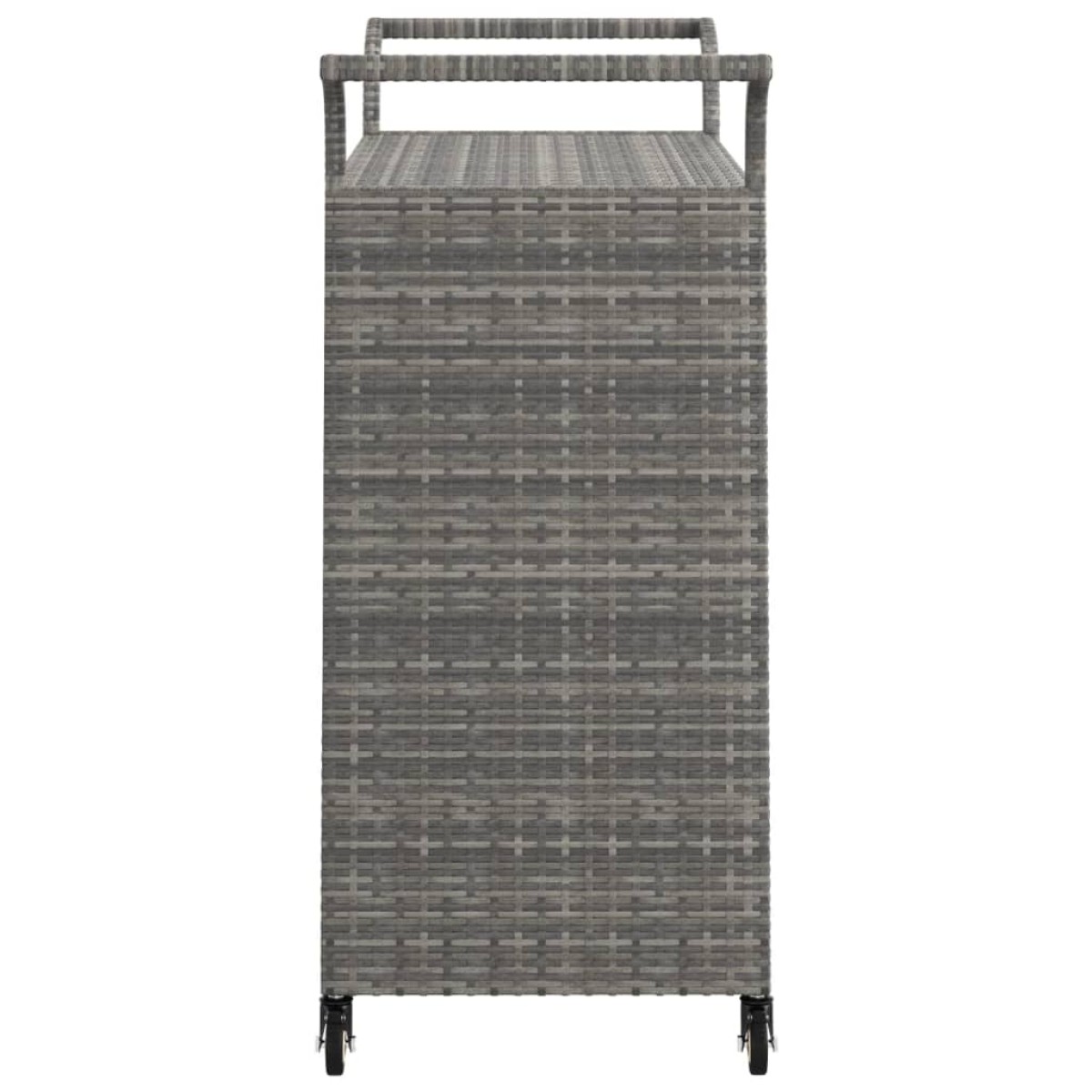 vidaXL Τρόλεϊ Μεταφοράς με Συρτάρι Γκρι 100x45x97 εκ. Συνθετικό Ρατάν