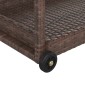 vidaXL Τρόλεϊ Μεταφοράς Καφέ 100 x 45 x 83 εκ. από Συνθετικό Ρατάν