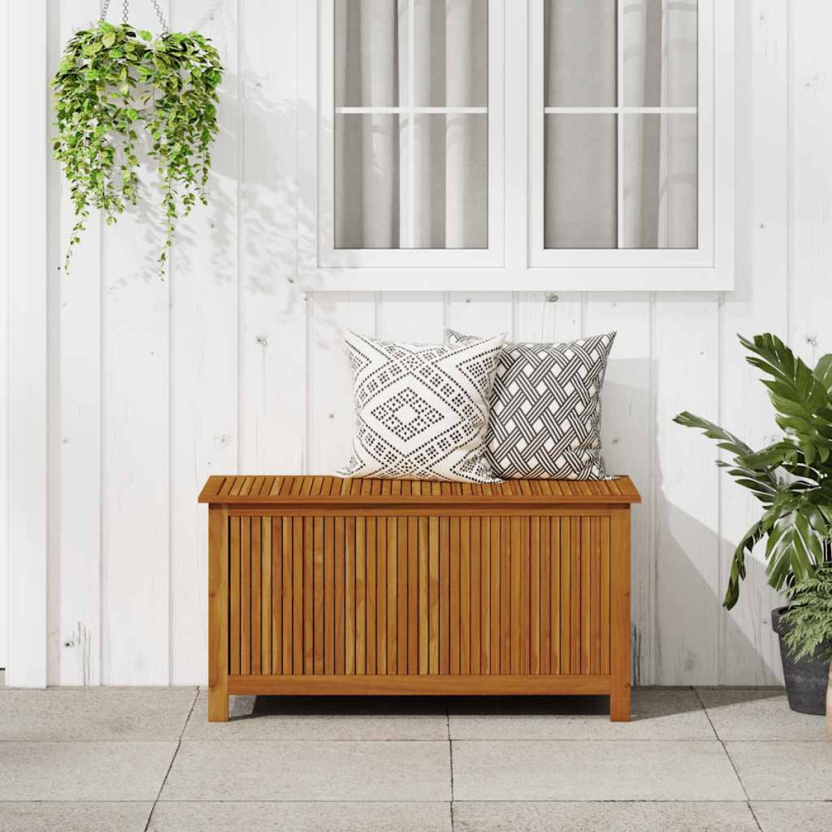vidaXL Μπαούλο Αποθήκευσης Κήπου 113x50x58 εκ. από Μασίφ Ξύλο Ακακίας