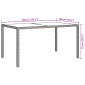vidaXL Τραπέζι Κήπου Λευκό 150x90x75 εκ. Συνθετικό Ρατάν/Ψημένο Γυαλί