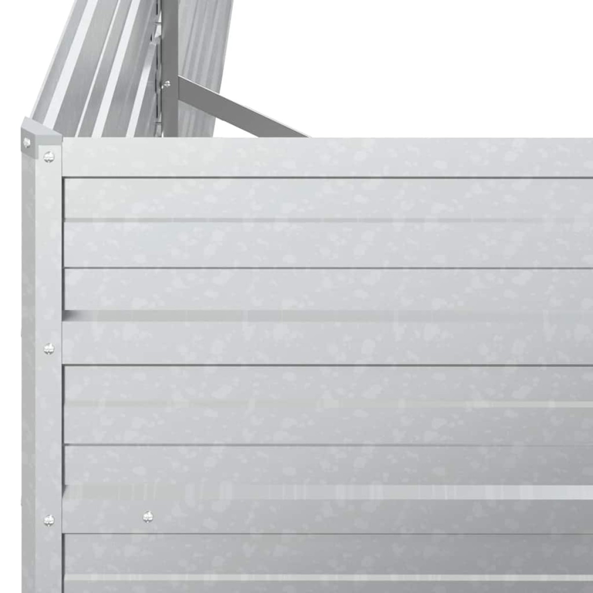 vidaXL Ζαρντινιέρα Υπερυψωμένη Ασημί 160x80x77 εκ. Γαλβανισμ. Χάλυβας