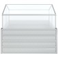 vidaXL Γλάστρα Υπερυψωμένη με Θερμοκήπιο Ασημί 100 x 100 x 85 εκ.