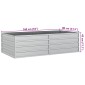 vidaXL Ζαρντινιέρα Υπερυψωμένη Ασημί 160x80x45 εκ. Γαλβανισμ. Χάλυβας