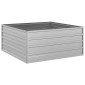 vidaXL Ζαρντινιέρα Υπερυψωμένη Ασημί 100x100x45 εκ. Γαλβανισμ. Χάλυβας