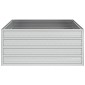 vidaXL Ζαρντινιέρα Υπερυψωμένη Ασημί 100x100x45 εκ. Γαλβανισμ. Χάλυβας
