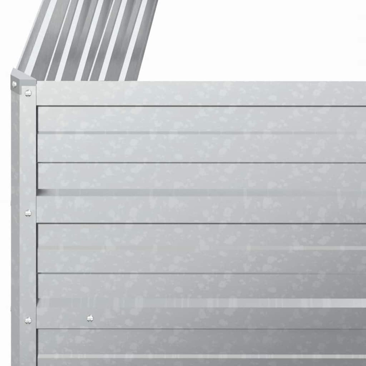 vidaXL Ζαρντινιέρα Υπερυψωμένη Ασημί 100x100x45 εκ. Γαλβανισμ. Χάλυβας