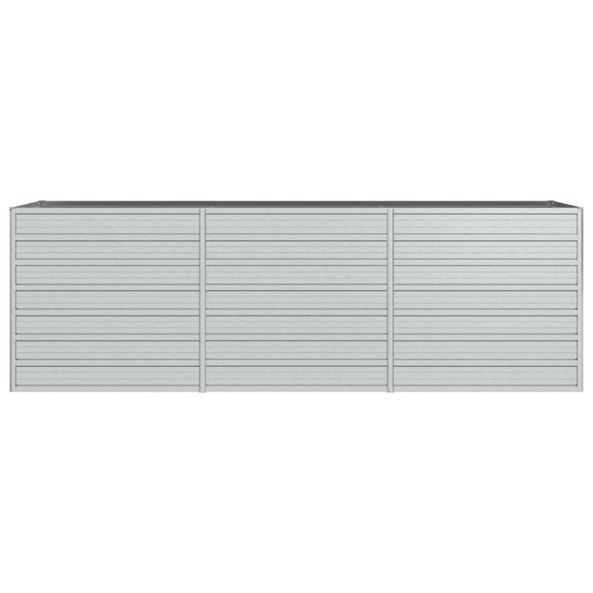 vidaXL Ζαρντινιέρα Υπερυψωμένη Ασημί 240x80x77 εκ. Γαλβανισμ. Χάλυβας