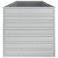 vidaXL Ζαρντινιέρα Υπερυψωμένη Ασημί 240x80x77 εκ. Γαλβανισμ. Χάλυβας