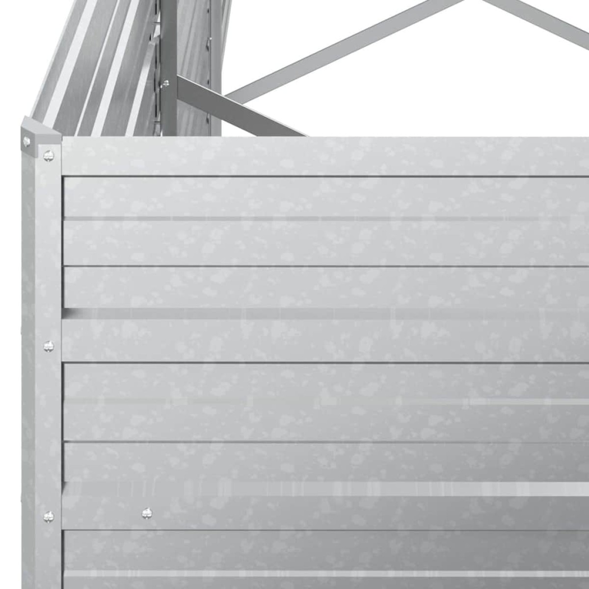 vidaXL Ζαρντινιέρα Υπερυψωμένη Ασημί 240x80x45 εκ. Γαλβανισμ. Χάλυβας