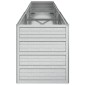 vidaXL Ζαρντινιέρα Υπερυψωμένη Ασημί 240x40x45 εκ. Γαλβανισμ. Χάλυβας