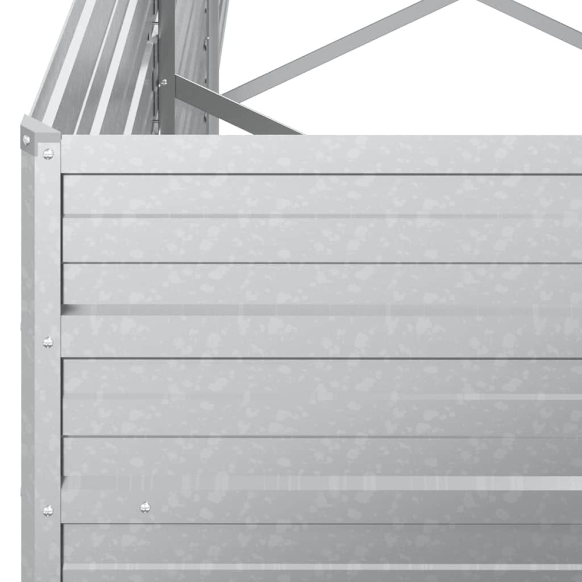 vidaXL Ζαρντινιέρα Υπερυψωμένη Ασημί 320x40x45 εκ. Γαλβανισμ. Χάλυβας