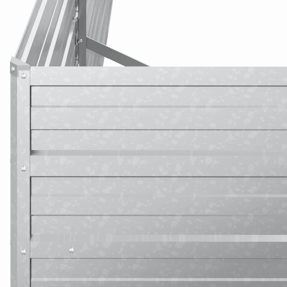 vidaXL Ζαρντινιέρα Υπερυψωμένη Ασημί 160x40x77 εκ. Γαλβανισμ. Χάλυβας