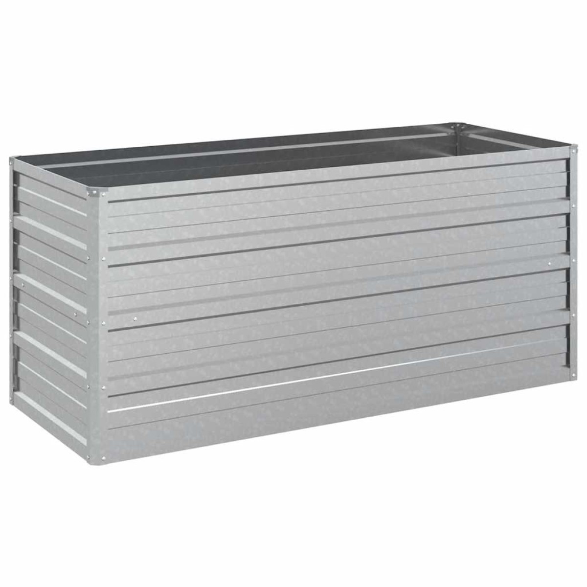 vidaXL Ζαρντινιέρα Υπερυψωμένη Ασημί 100x40x45 εκ. Γαλβανισμ. Χάλυβας