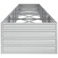 vidaXL Ζαρντινιέρα Υπερυψωμένη Ασημί 400x80x45 εκ. Γαλβανισμ. Χάλυβας