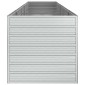 vidaXL Ζαρντινιέρα Υπερυψωμένη Ασημί 400x80x77 εκ. Γαλβανισμ. Χάλυβας