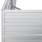 vidaXL Ζαρντινιέρα Υπερυψωμένη Ασημί 480x80x45 εκ. Γαλβανισμ. Χάλυβας