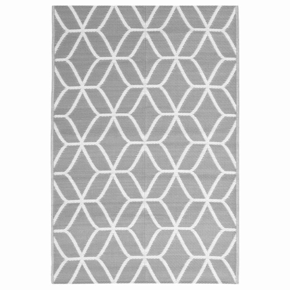 vidaXL Χαλί εξωτερικού χώρου ARAKIL Γκρι 140x200 cm PP