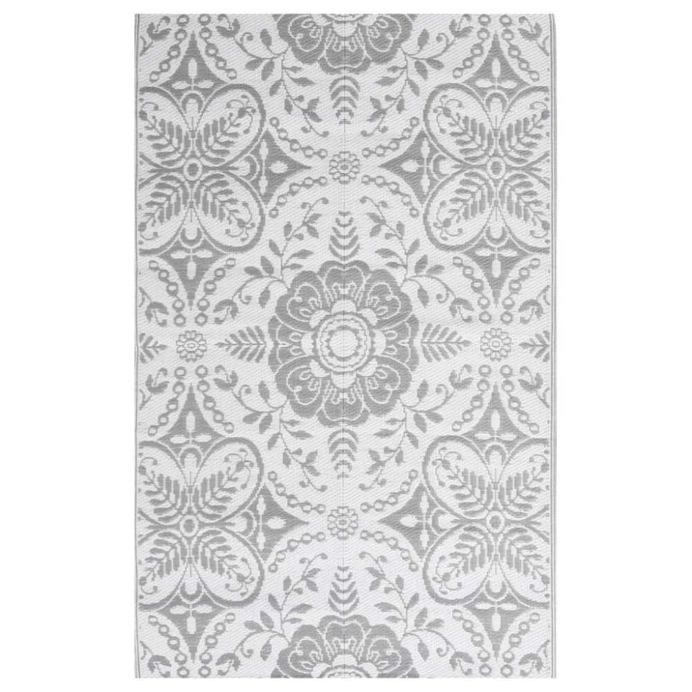 vidaXL Χαλί εξωτερικού χώρου ARAKIL Ανοιχτό γκρι 140x200 cm PP