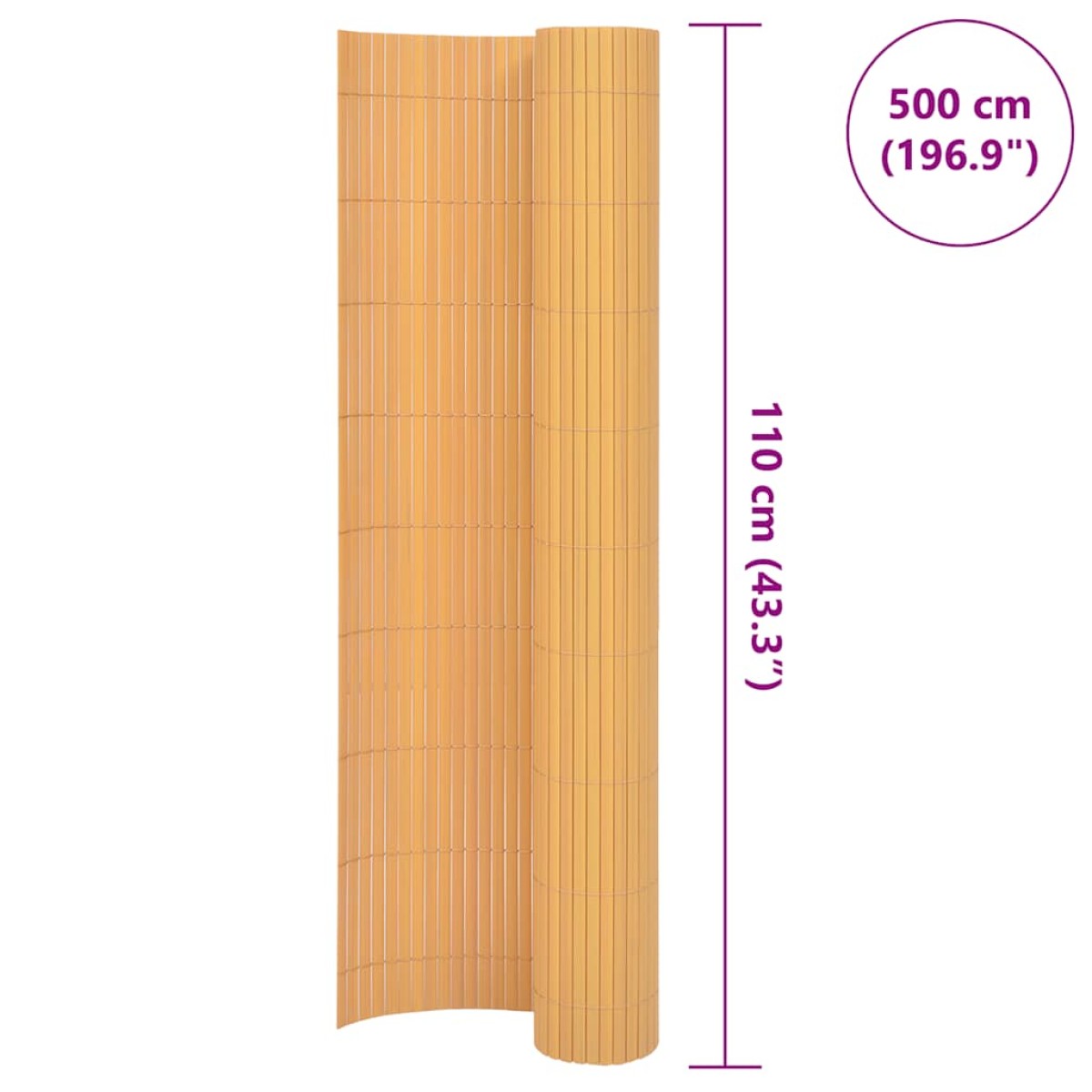 vidaXL Περίφραξη Κήπου Διπλής Όψης Κίτρινη 110 x 500 εκ.