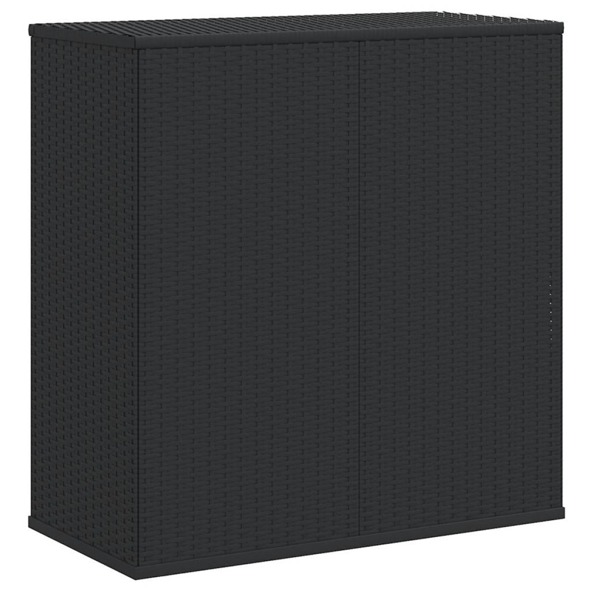 vidaXL Κουτί Μαξιλαριού Κήπου Μαύρο 100x49x103,5 εκ. Ρατάν Πολυαιθ.