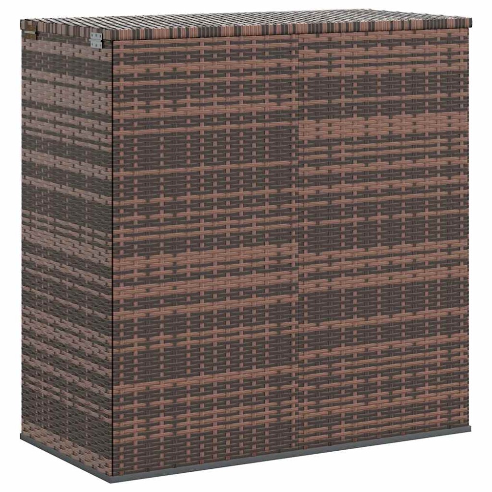 vidaXL Κουτί Μαξιλαριού Κήπου Καφέ 100x49x103,5 εκ. Ρατάν Πολυαιθ.
