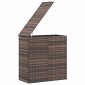 vidaXL Κουτί Μαξιλαριού Κήπου Καφέ 100x49x103,5 εκ. Ρατάν Πολυαιθ.