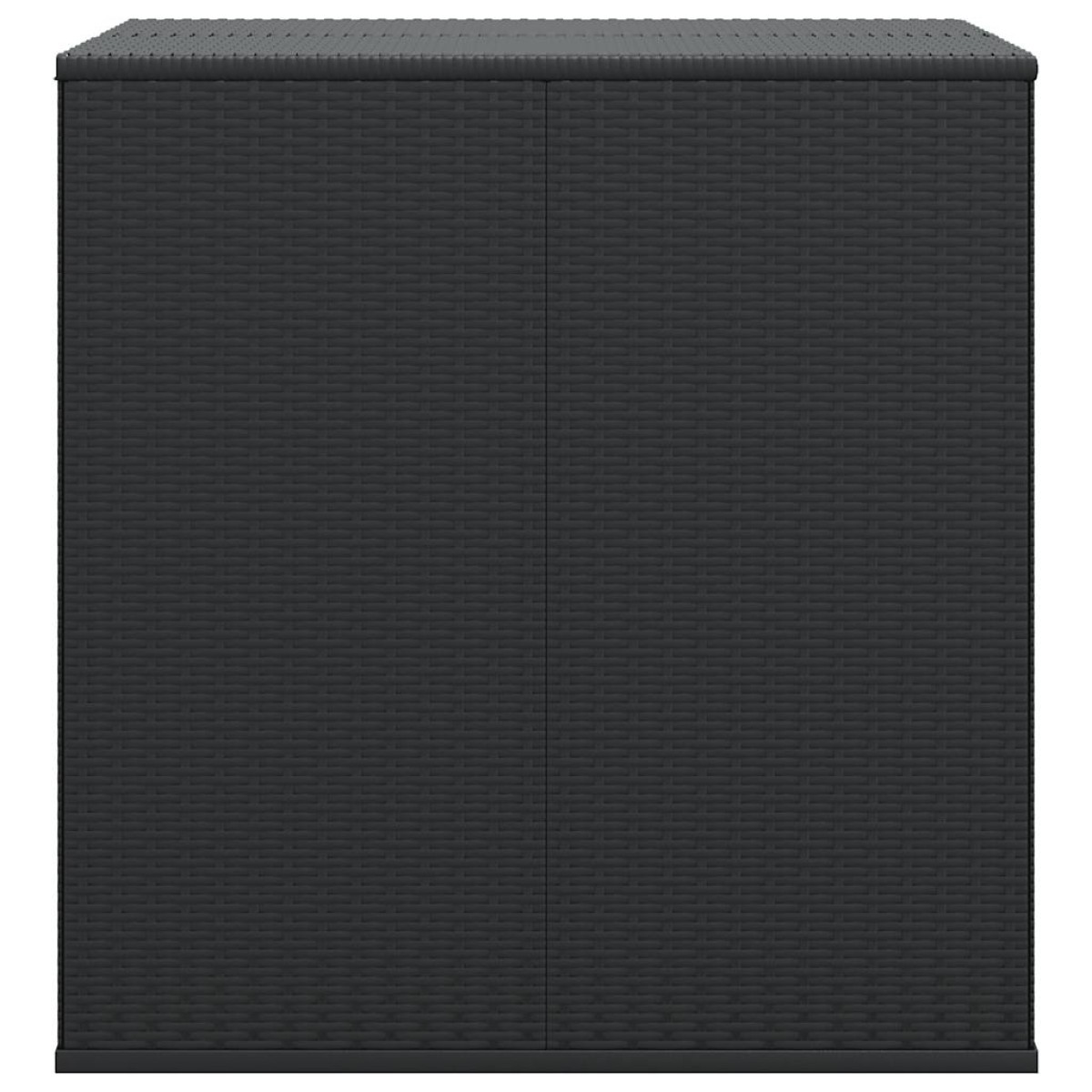 vidaXL Κουτί Μαξιλαριού Κήπου Μαύρο 100x97,5x104 εκ. Ρατάν Πολυαιθ.