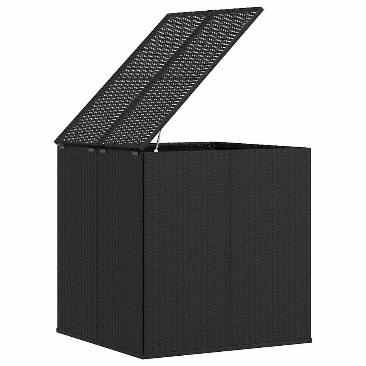 vidaXL Κουτί Μαξιλαριού Κήπου Μαύρο 100x97,5x104 εκ. Ρατάν Πολυαιθ.