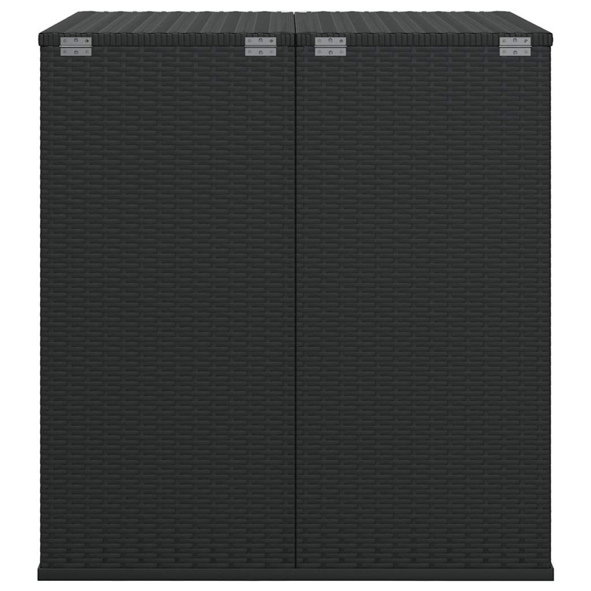 vidaXL Κουτί Μαξιλαριού Κήπου Μαύρο 100x97,5x104 εκ. Ρατάν Πολυαιθ.