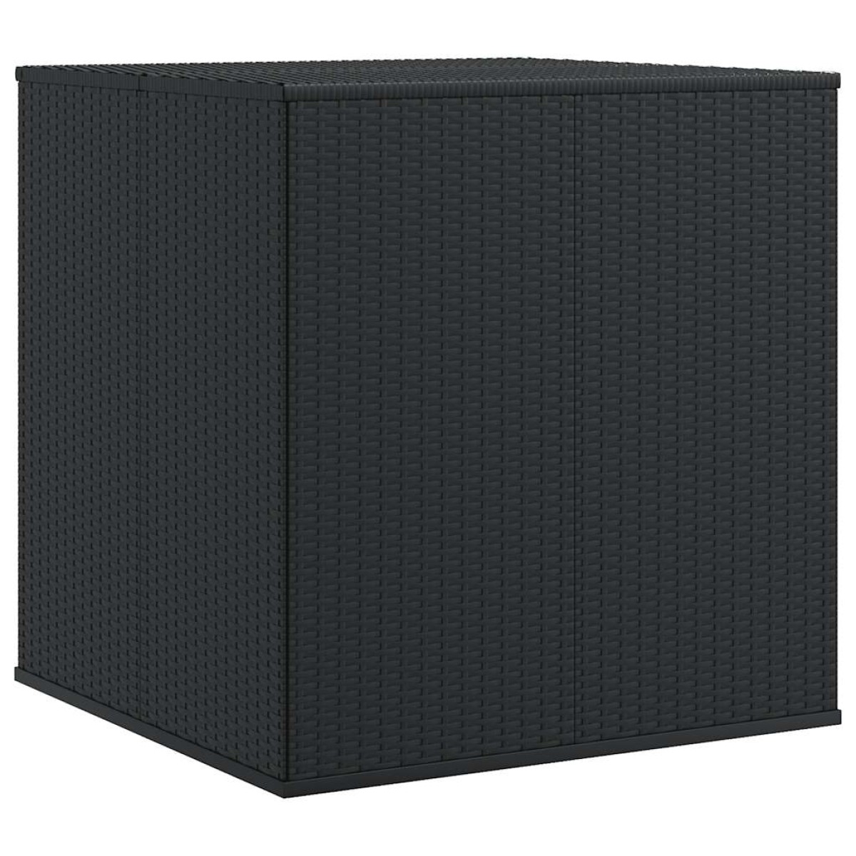 vidaXL Κουτί Μαξιλαριού Κήπου Μαύρο 100x97,5x104 εκ. Ρατάν Πολυαιθ.