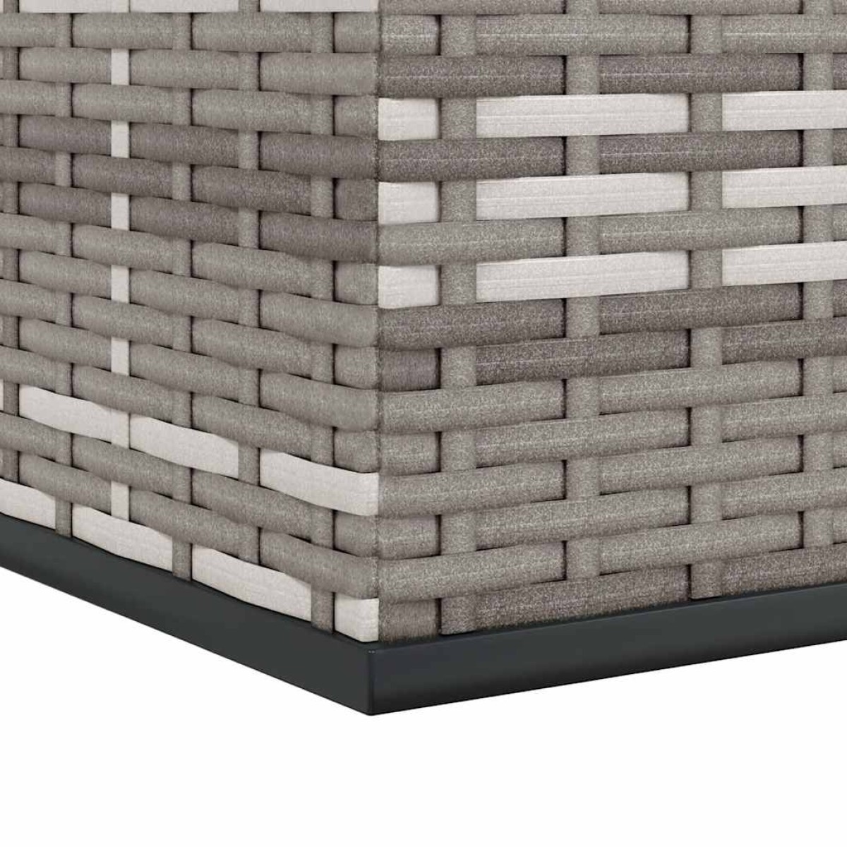 vidaXL Κουτί Μαξιλαριού Κήπου Γκρι 100x97,5x104 εκ. Ρατάν Πολυαιθ.