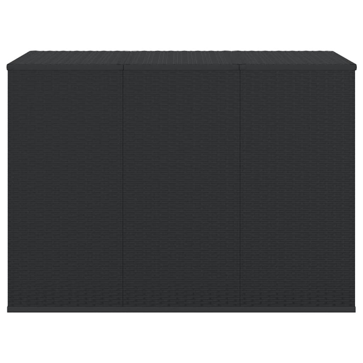 vidaXL Κουτί Μαξιλαριού Κήπου Μαύρο 145x100x103 εκ. Ρατάν Πολυαιθ.