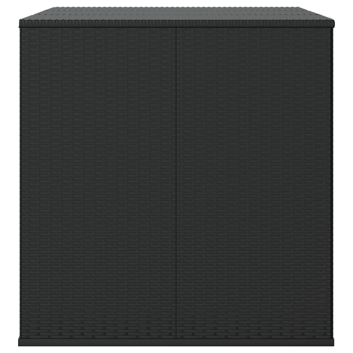 vidaXL Κουτί Μαξιλαριού Κήπου Μαύρο 145x100x103 εκ. Ρατάν Πολυαιθ.