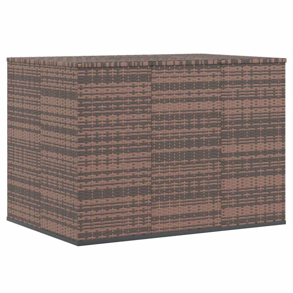 vidaXL Κουτί Μαξιλαριού Κήπου Καφέ 145x100x103 εκ. Ρατάν Πολυαιθ.
