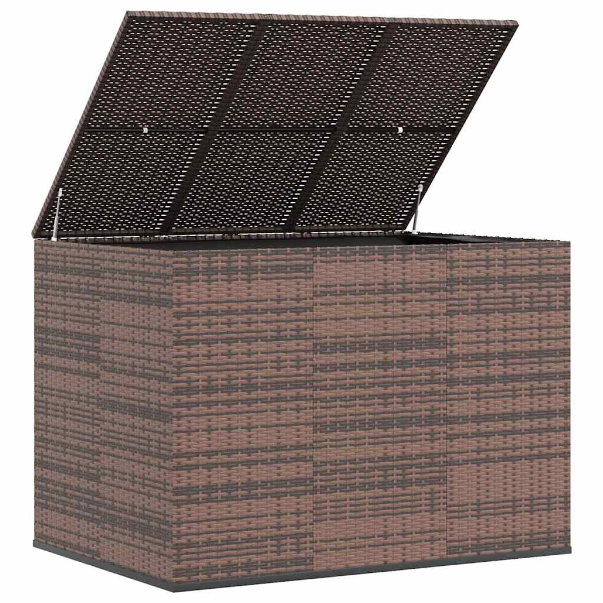 vidaXL Κουτί Μαξιλαριού Κήπου Καφέ 145x100x103 εκ. Ρατάν Πολυαιθ.