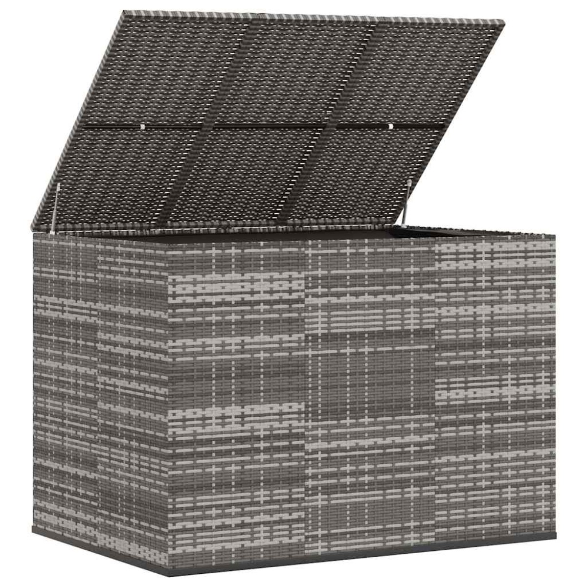 vidaXL Κουτί Μαξιλαριού Κήπου Γκρι 145x100x103 εκ. Ρατάν Πολυαιθ.