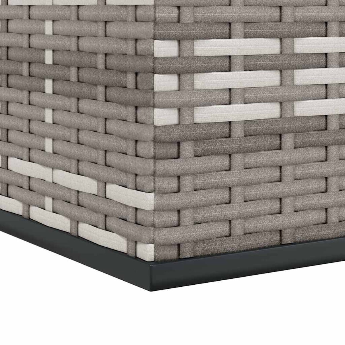 vidaXL Κουτί Μαξιλαριού Κήπου Γκρι 145x100x103 εκ. Ρατάν Πολυαιθ.