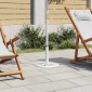 vidaXL Βάση Ομπρέλας Λευκή 40 x 40 x 32 εκ. από Χυτοσίδηρο