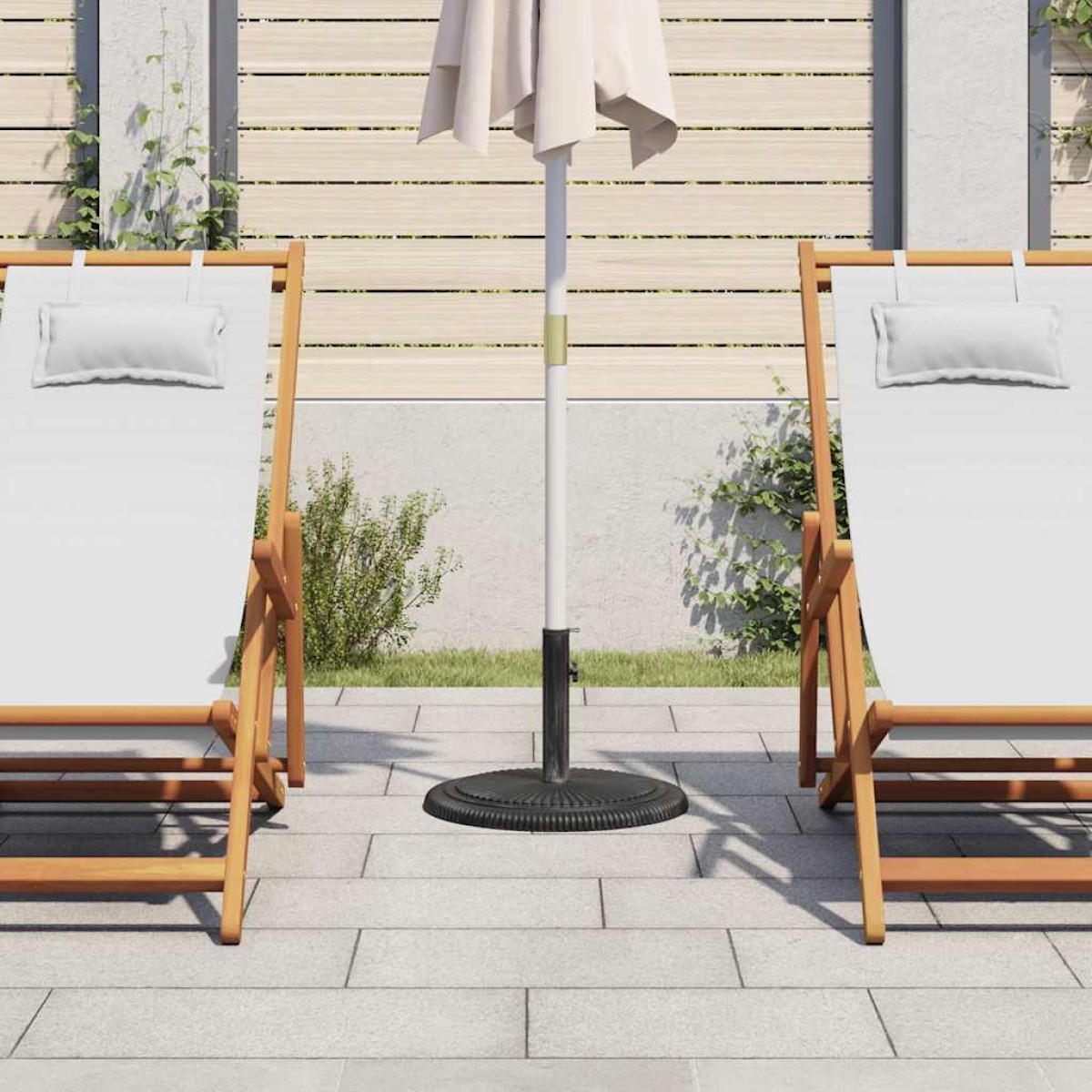 vidaXL Βάση Ομπρέλας Μαύρη 45 x 45 x 30 εκ. από Χυτοσίδηρο