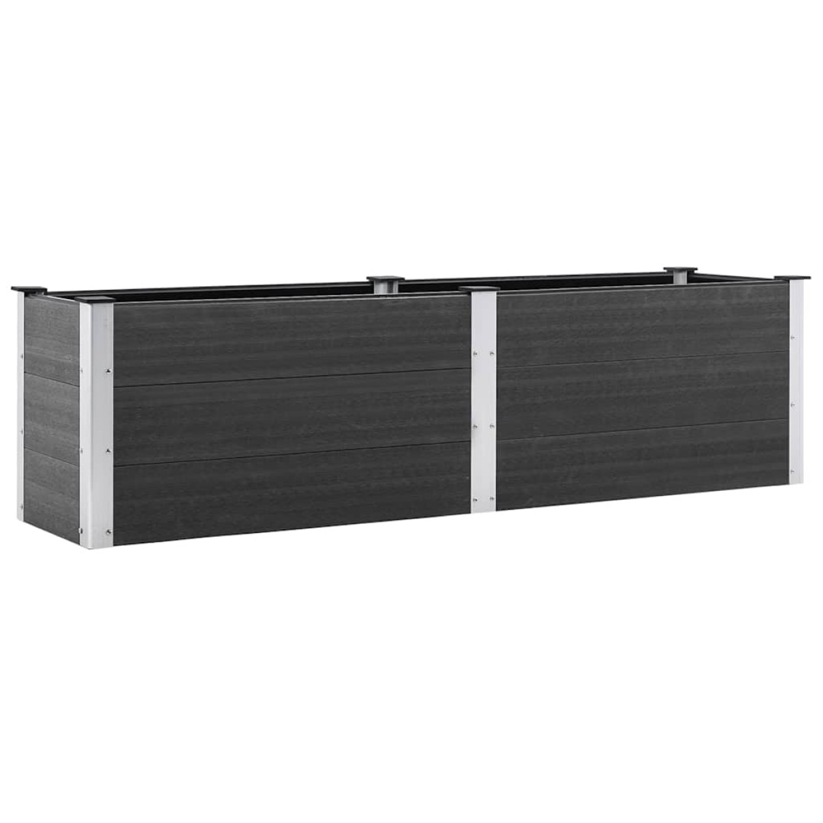 vidaXL Ζαρντινιέρα Υπερυψωμένη Γκρι 200 x 50 x 54 εκ. από WPC