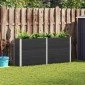 vidaXL Ζαρντινιέρα Υπερυψωμένη Γκρι 200 x 50 x 91 εκ. από WPC