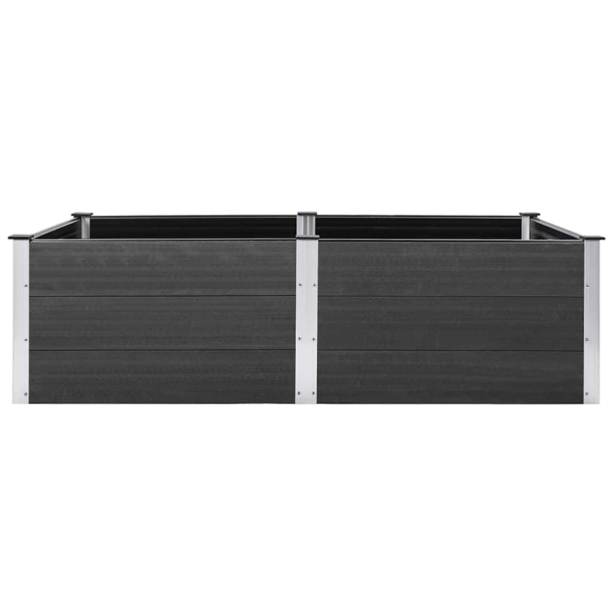 vidaXL Ζαρντινιέρα Υπερυψωμένη Γκρι 200 x 100 x 54 εκ. από WPC