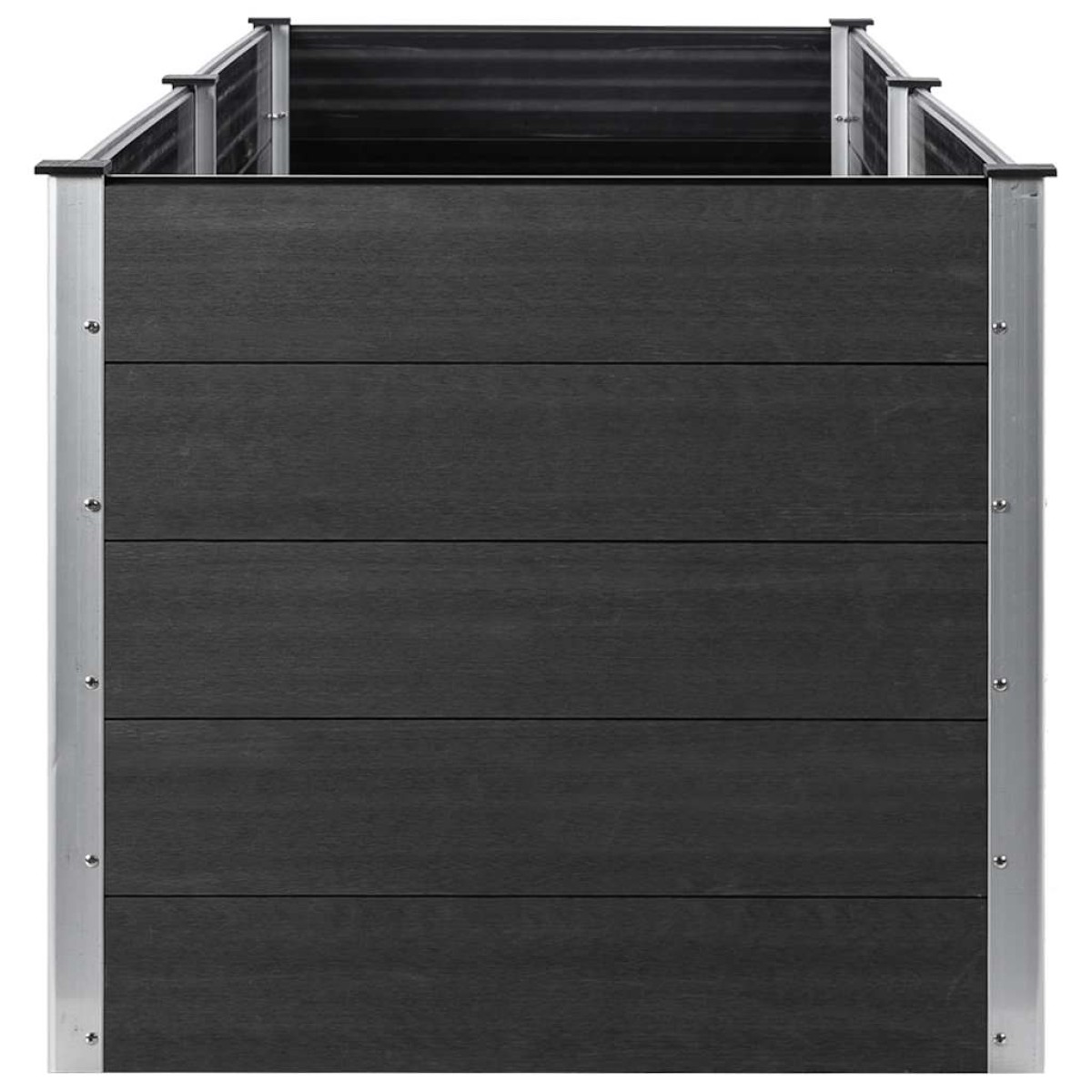 vidaXL Ζαρντινιέρα Υπερυψωμένη Γκρι 200 x 100 x 91 εκ. από WPC