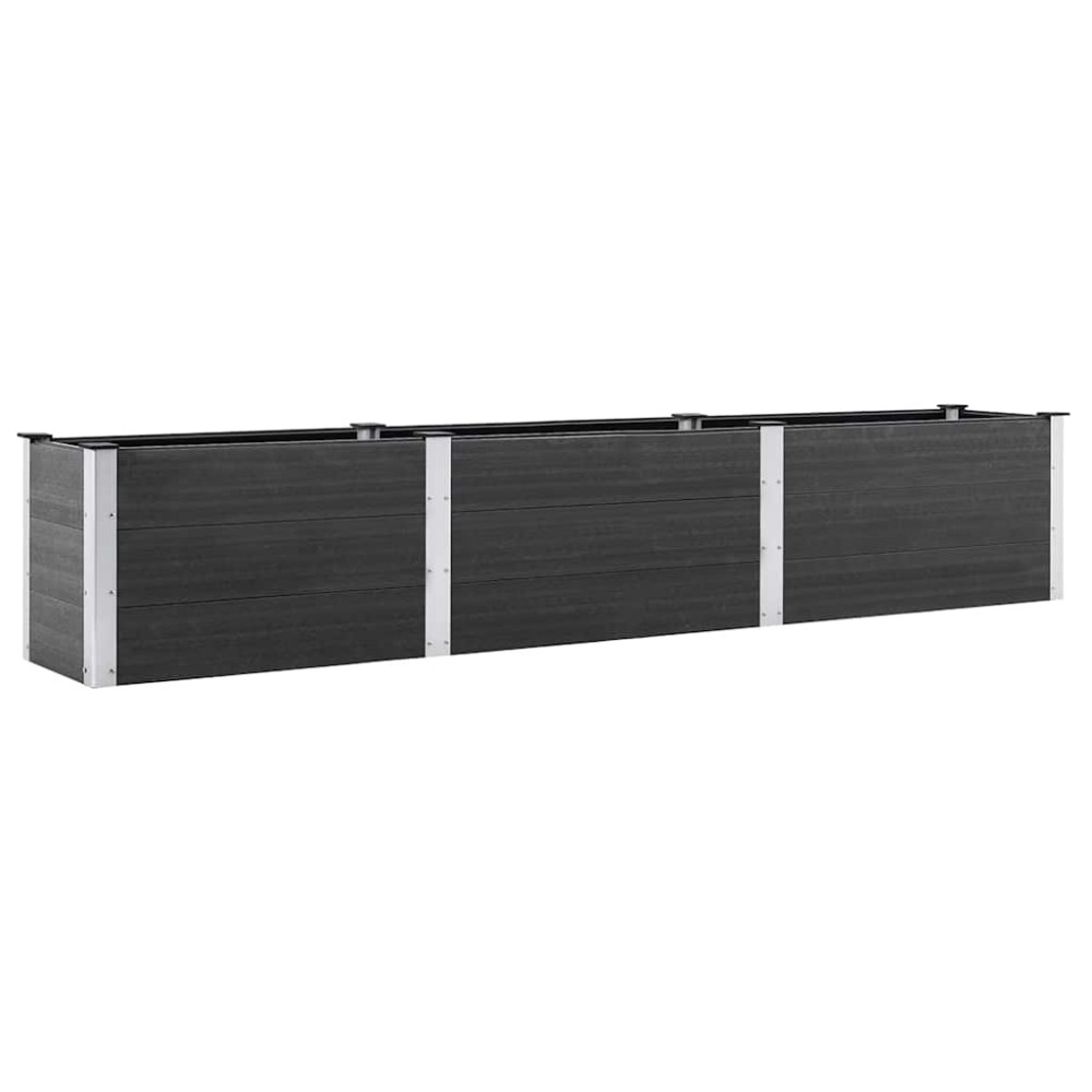 vidaXL Ζαρντινιέρα Υπερυψωμένη Γκρι 300 x 50 x 54 εκ. από WPC