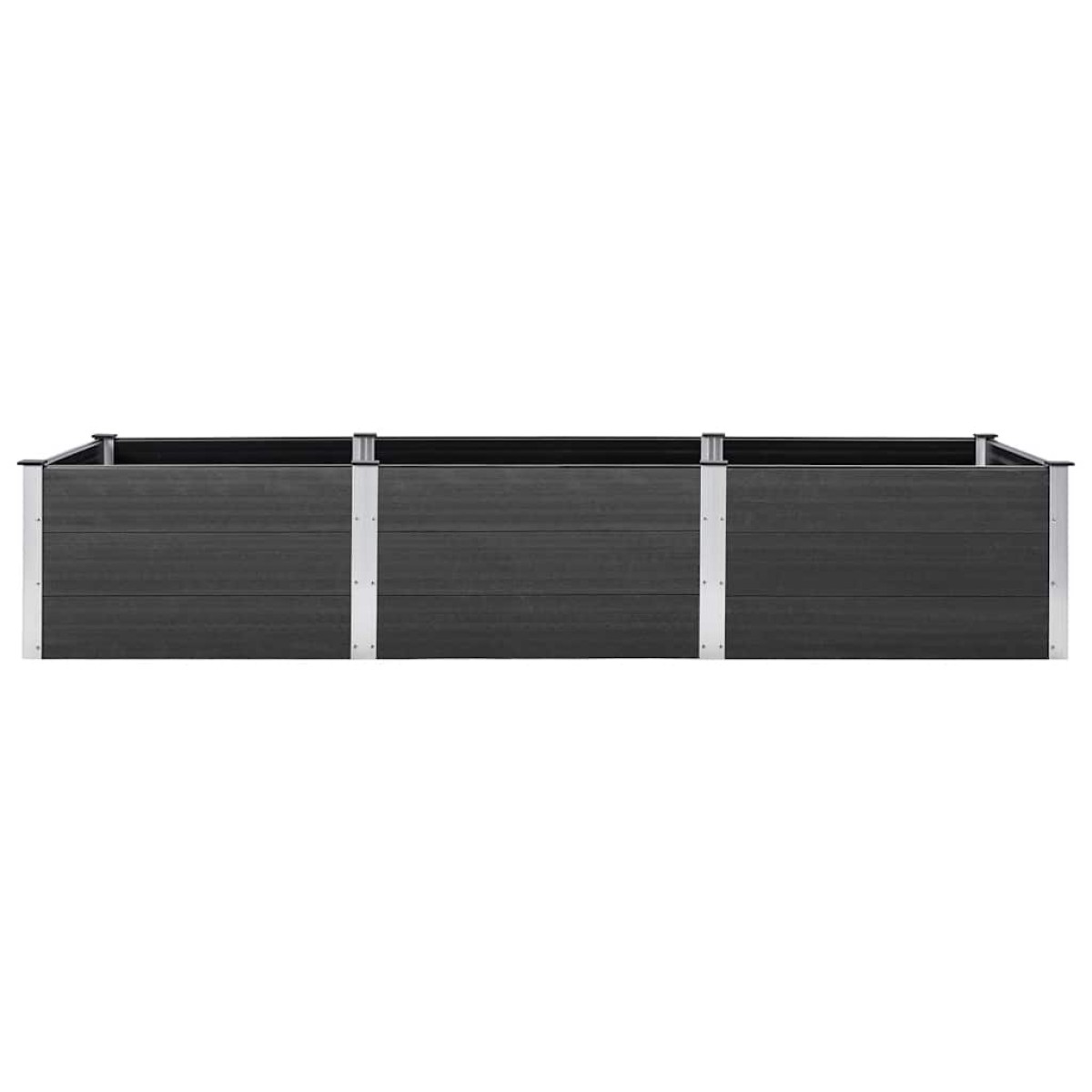 vidaXL Ζαρντινιέρα Κήπου Υπερυψωμένη Γκρι 300 x 100 x 54 εκ. από WPC
